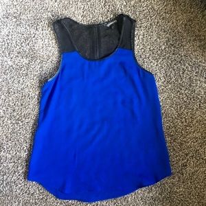 🌟2/$10🌟 Express Blue Sleeveless Blouse with Mesh